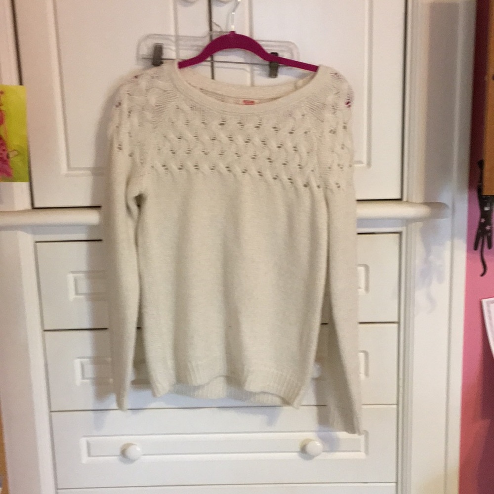 White Winter sweater